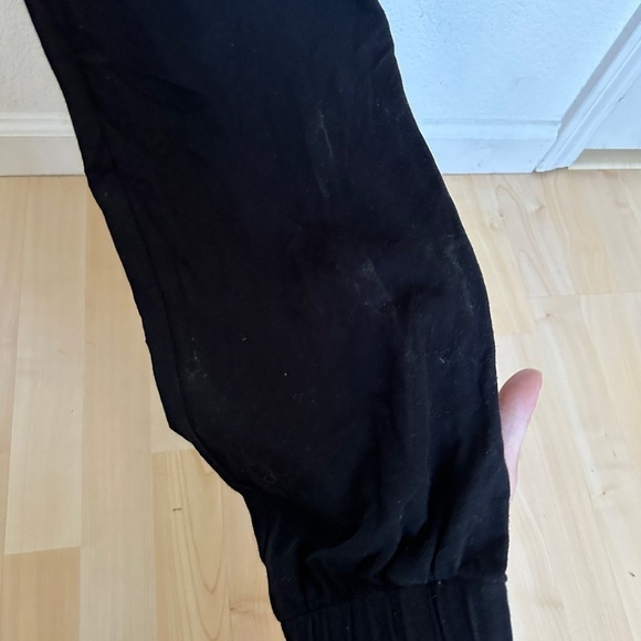 ATM High Torsion Black Drawstring Tank Muscle Sleeveless Casual Long Jumpsuit - Picture 11 of 11